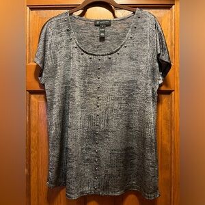 INC Silver Shiny Top